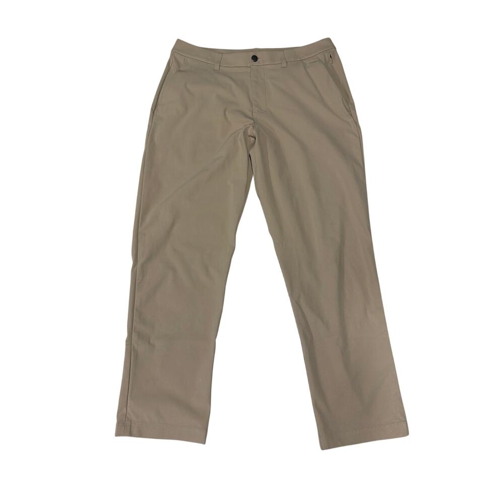 Lululemon Men's Beige Sz 34 Commission pants Golf Athleisure ABC Warpstreme
